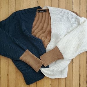 Trio Colored Knit Sweater